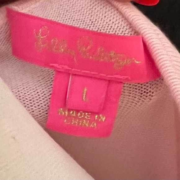 Lilly Pulitzer Women's Paradise Pink Long Sleeve Bow Sweater Size Large - Picture 4 of 4